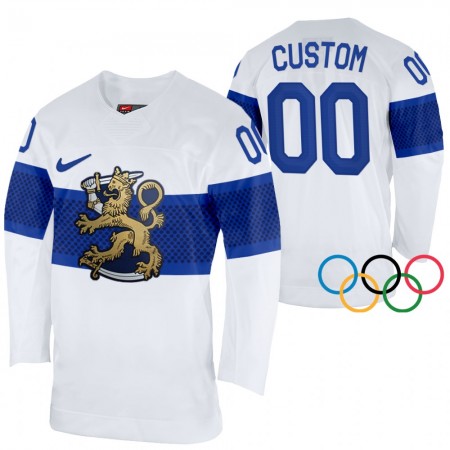 Finland Custom 2022 Winter Olympics Wit Authentic Shirt - Mannen